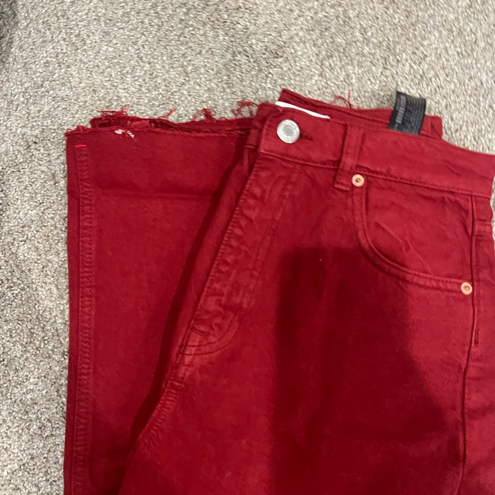 Red Zara jeans